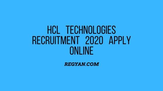 HCL Technologies Recruitment 2020