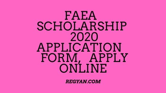 FAEA Scholarship 2020