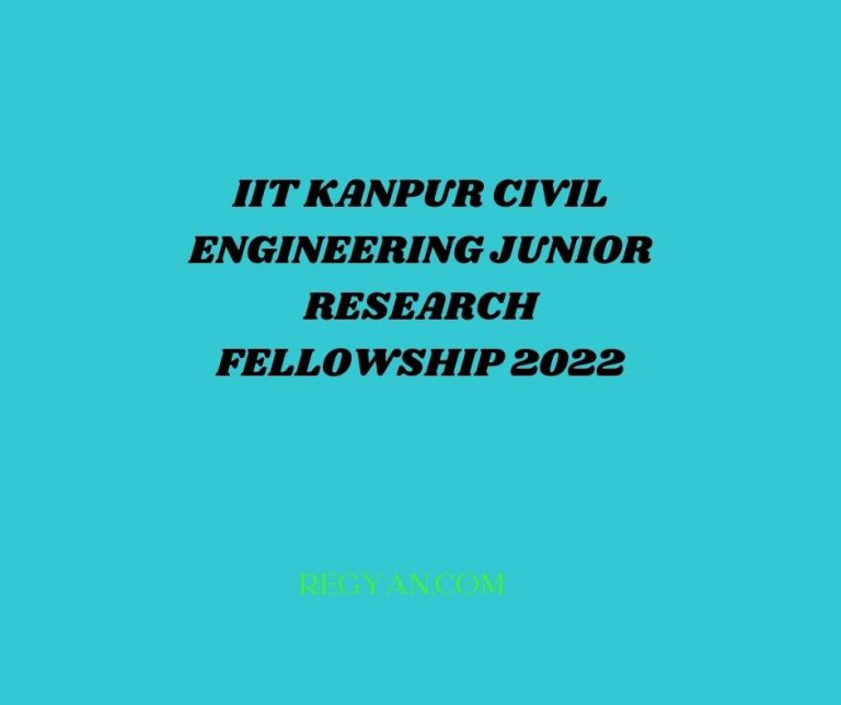 IIT Kanpur Civil Engineering Junior Research Fellowship 2022